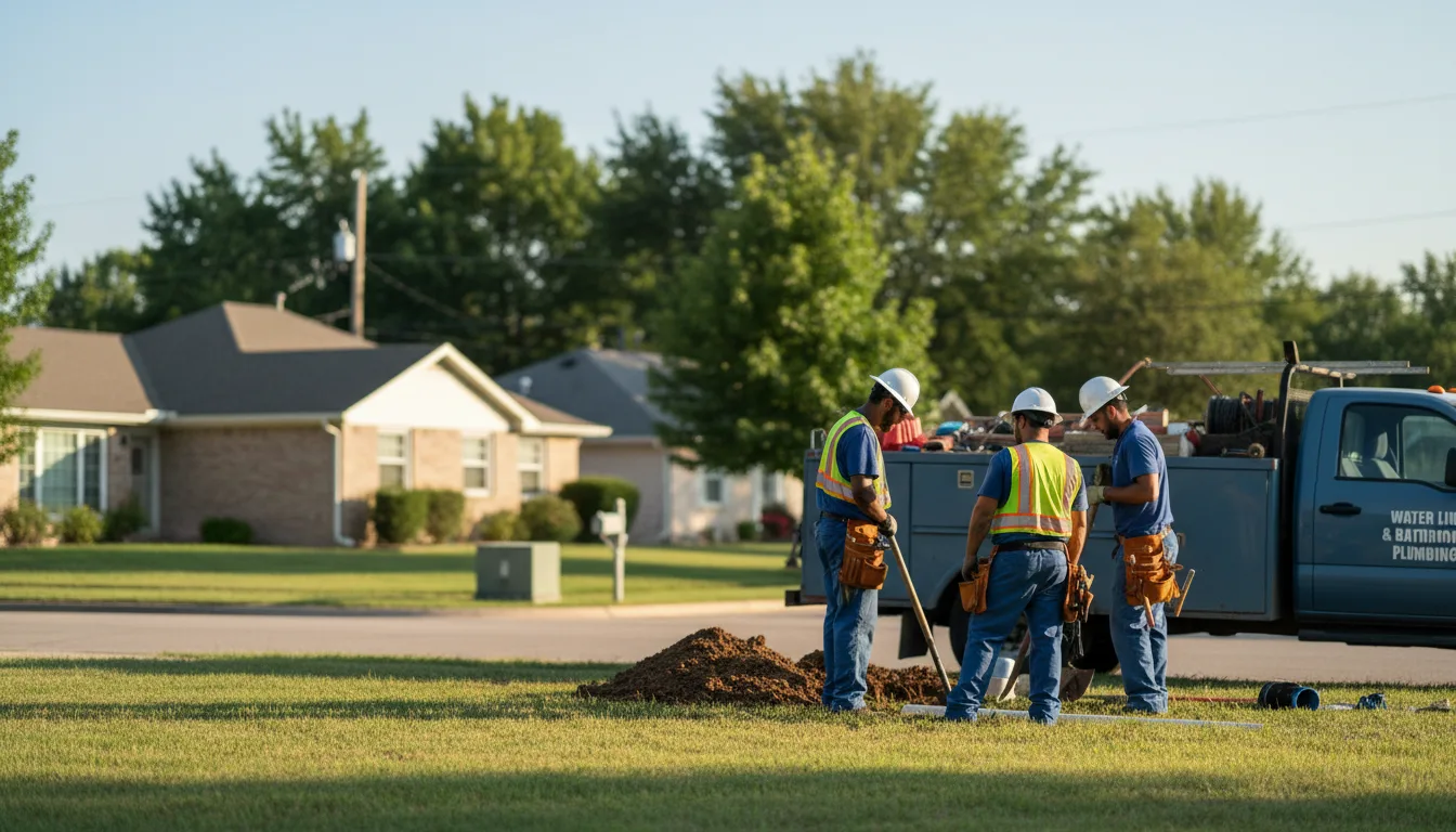 Residential water line and bathroom plumbing service in Orla, TX